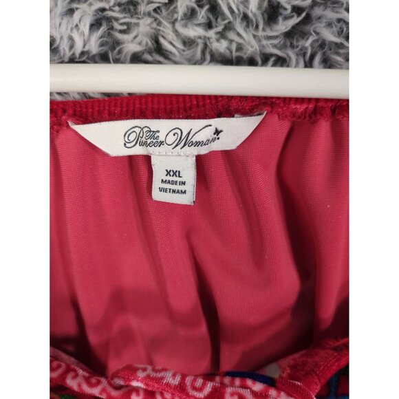 THE PIONEER WOMAN Velvet Floral Top Womens Size XXL Bell‎ Sleeve Peasant Cottage - Picture 5 of 8